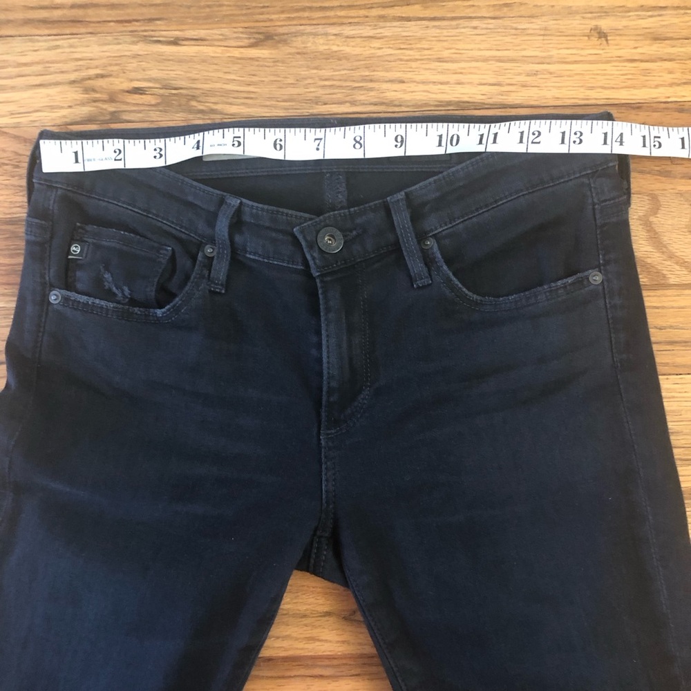 AG Stevie ankle jeans black skinny jeans with holes distressed size 26 - Picture 3 of 16